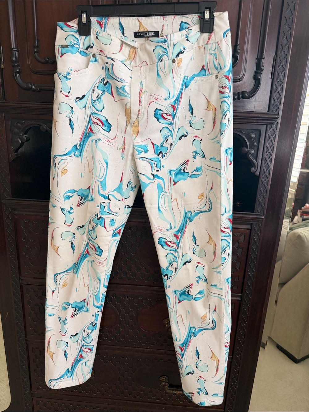 LISETTE Montreal Marble-Print women’s jeans style pant